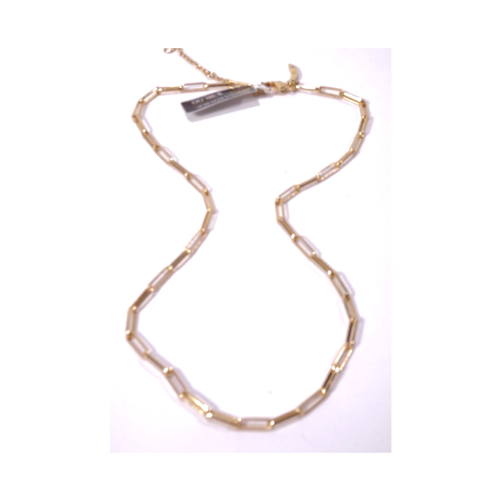 Banana Republic Women's Gold PAPERCLIP CHAIN NECKLACE NWT 38 - Picture 11 of 13